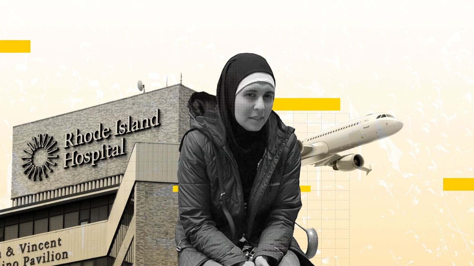 الطبيبة رشا علوية التي رُحلت- صورة من إعداد ريبيكا أبو رجيلي