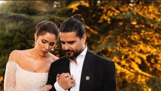 ناصيف زيتون ودانييلا رحمة يرزقان بمولودهما الأول "الياس"