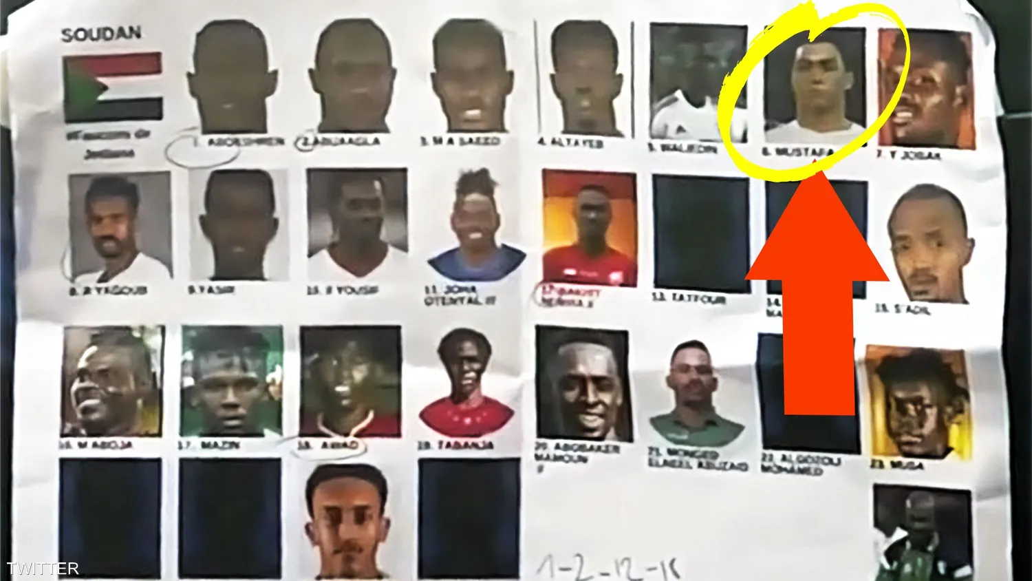 خطأ في مباراة الجزائر والسودان: صورة مصطفى محمد بين لاعبي السودان