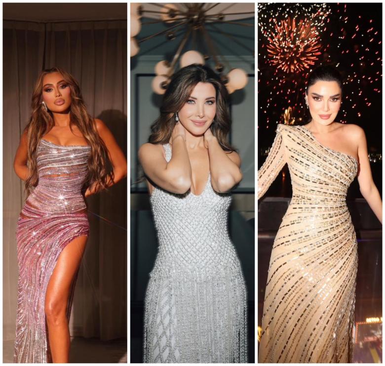 ليلة رأس السنة.. أناقة النجمات العربيات تتألق بين الفخامة والجرأة