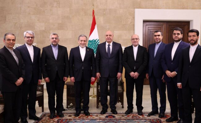 لبنان- عون يلتقي عراقجي: لعلاقات تضمن عدم التدخل في شؤون البلدين