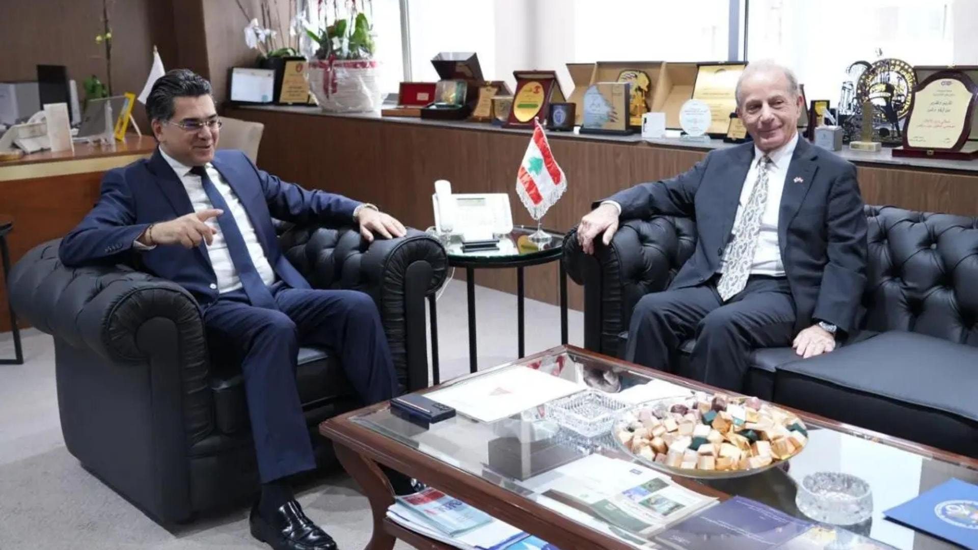 لبنان- لقاء جمع مرقص والسفير الأميركي