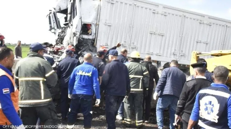 حادث مروري أسفر عن قتلى وجرحى في بورسعيد