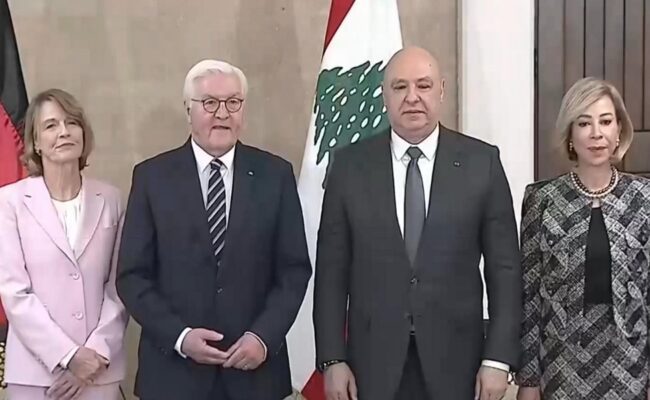 لبنان- بالصورة: الرئيس الألماني في بعبدا