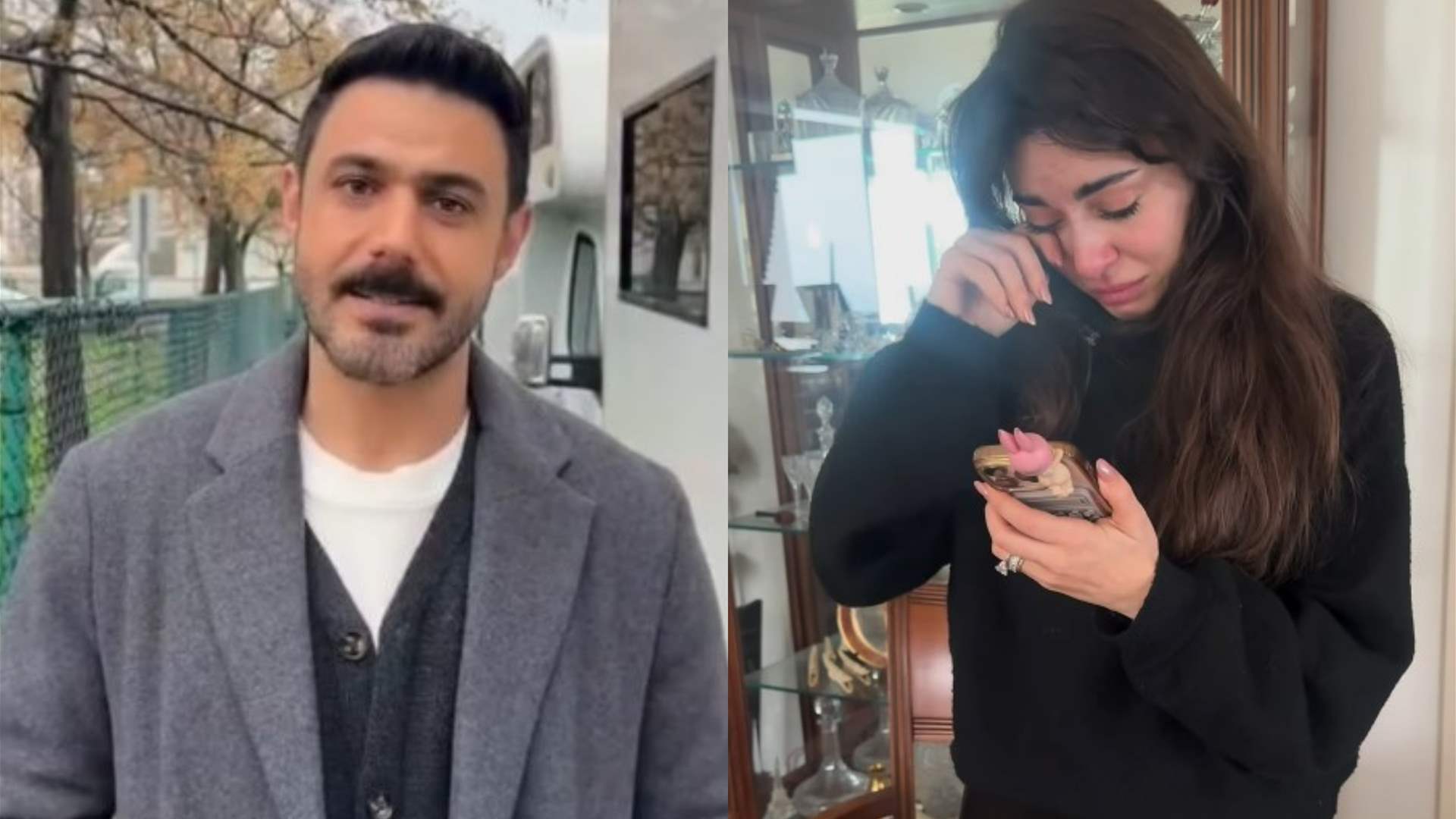 سارة أبي كنعان تتأثر بهدية رومانسية من زوجها وسام فارس في عيد الحب