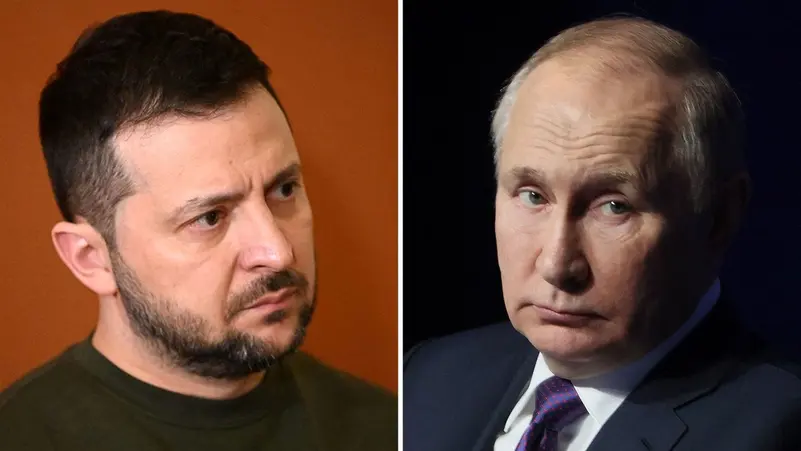 فلاديمير بوتين وفولوديمير زيلينسكي