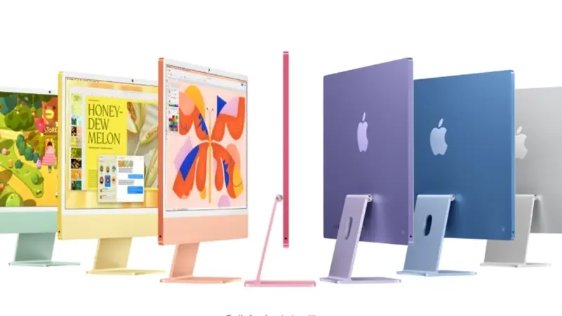 الألوان الحالية لجهاز iMac