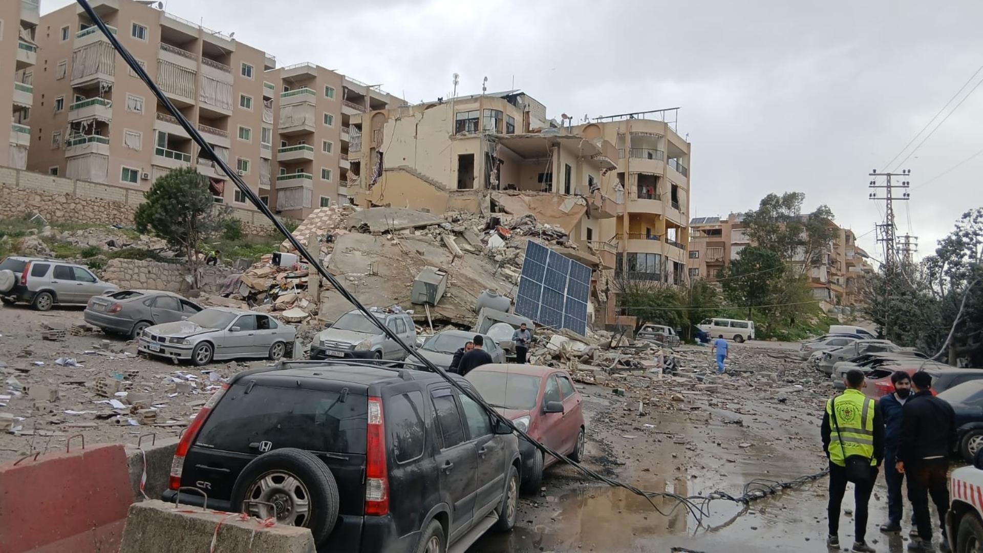 المبنى المستهدف في تول