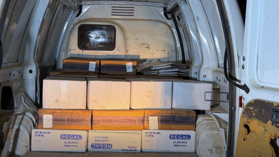 جانب من السلع المحجوزة على معبر أس جدير الحدودي