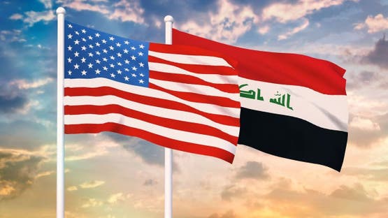 علم العراق وأميركا