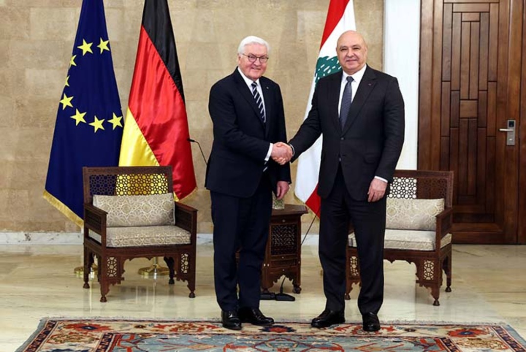 رئيس الجمهورية جوزاف عون والرئيس الألماني فرانك-فالتر شتاينماير