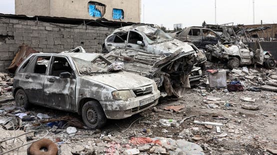 من آثار القصف الأميركي الإسرائيلي على إيران