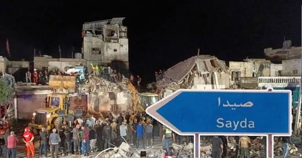 لبنان- تشييع شهداء مجزرة كفرحتى في حارة صيدا