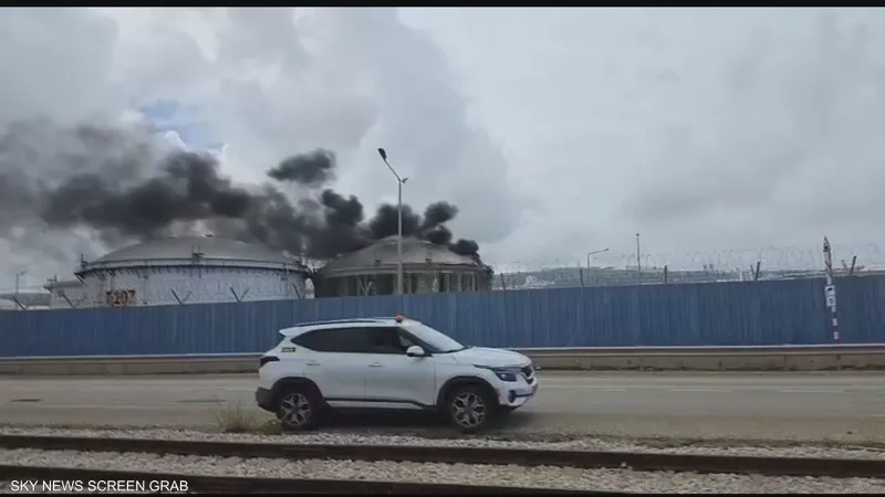 قصف يطال منشآت النفط في حيفا