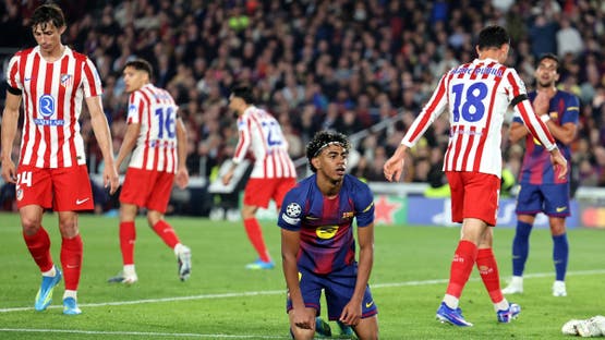 لامين يامال شارك في خسارة برشلونة 2-0 أمام أتلتيكو